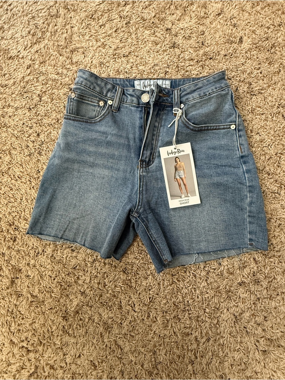 Indigo Rein Classic Light Blue Denim Shorts